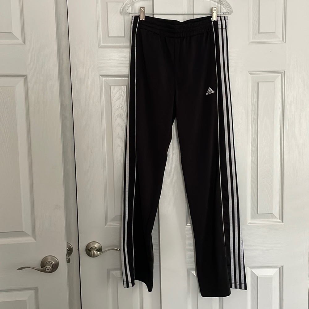Adidas track / tennis warmup black pants size XL